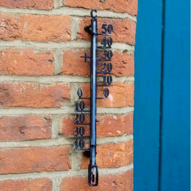 Marco Paul Outside In Thermometer, Black, Diameter: 40.64 cm – 1