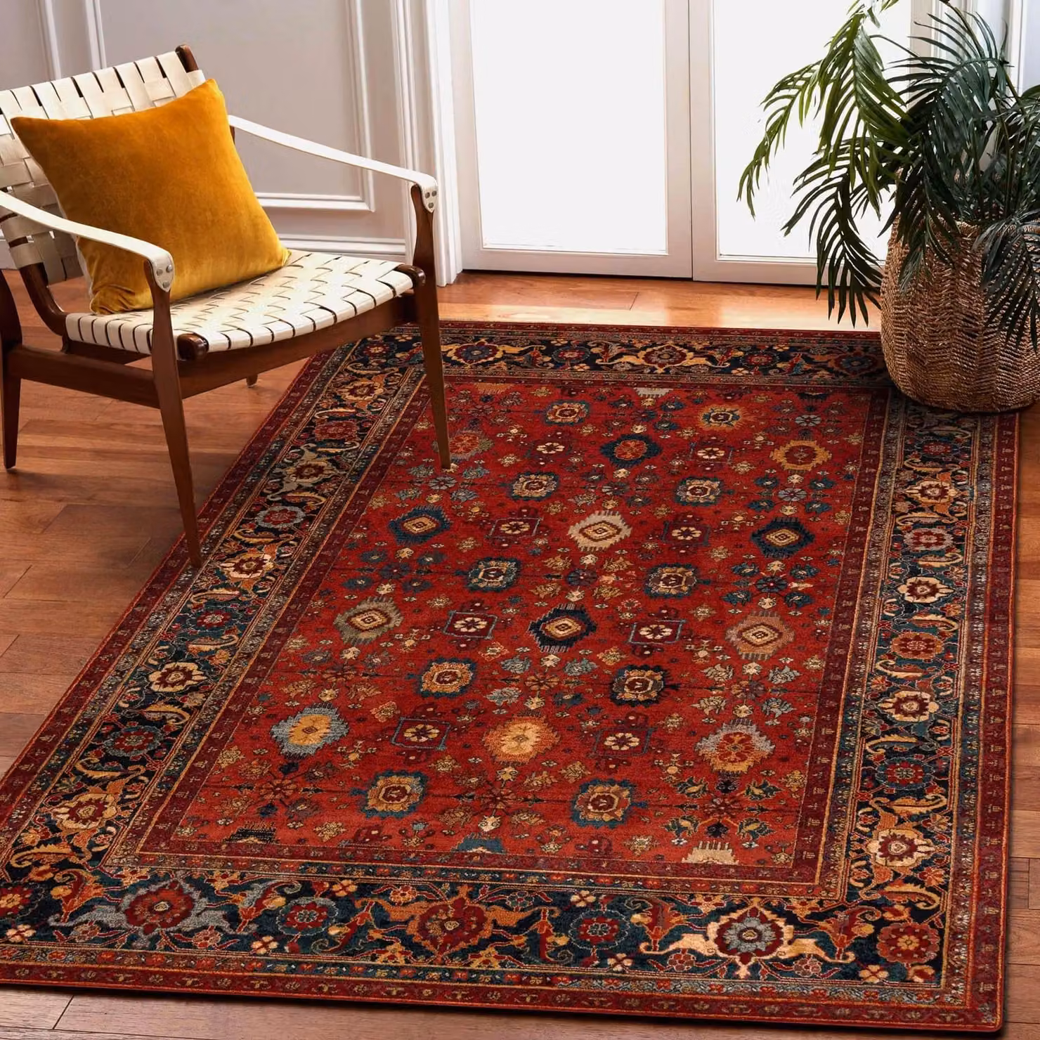 RugsX Wool Omega Vintage Rug in Red, W: 170 cm, D: 235 cm – 3