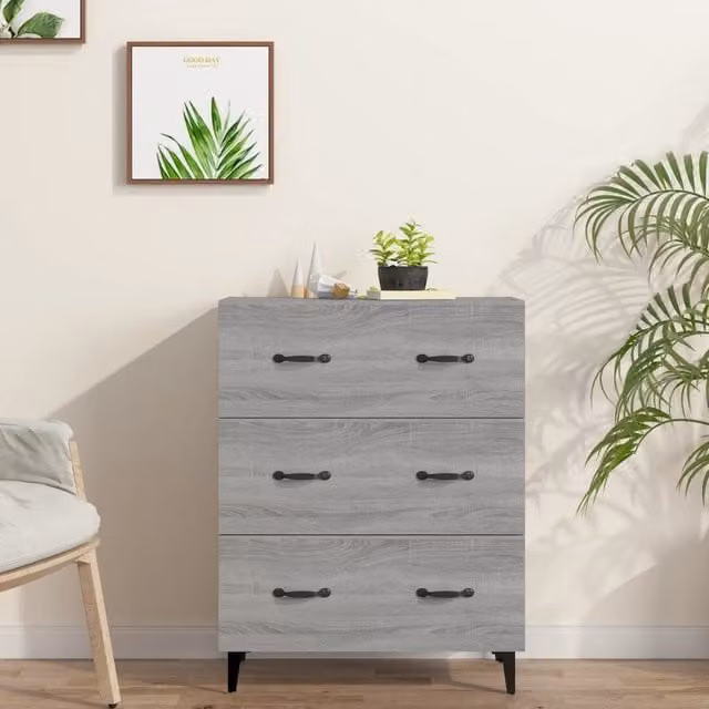 Berkfield Home Grey Sonoma Sideboard in Engineered Wood W/D/H: 69.5 x 34 x 90 cm – 1
