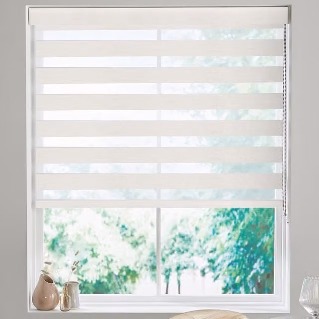 Terrys Made to Measure Day and Night Blind in White Textile