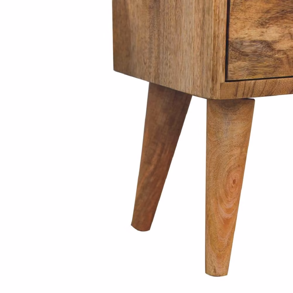 Wyld Haus Parma Small Mango Bedside Table in Brown Rustic Oak Finish W/D/H: 40 x 25 x 35 cm – 6