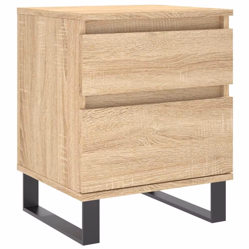Berkfield Home Modern Bedside Cabinet in Sonoma Oak, W/D/H: 40 x 35 x 50 cm – 3