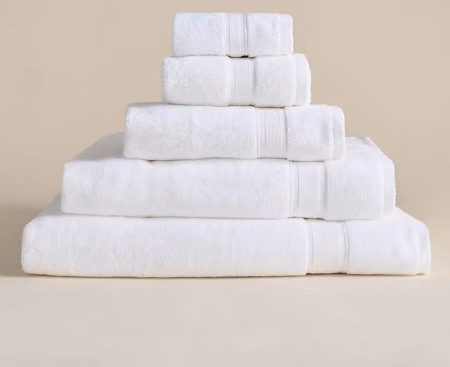 M&S White Pure Cotton Fluffy Quick Drying Towel
