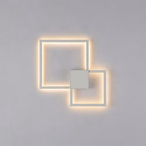 Netlighting Inspired Mantra Double Ceiling and Wall Lamp, 48W LED, 3000K Warm White, 3600lm, White – 2