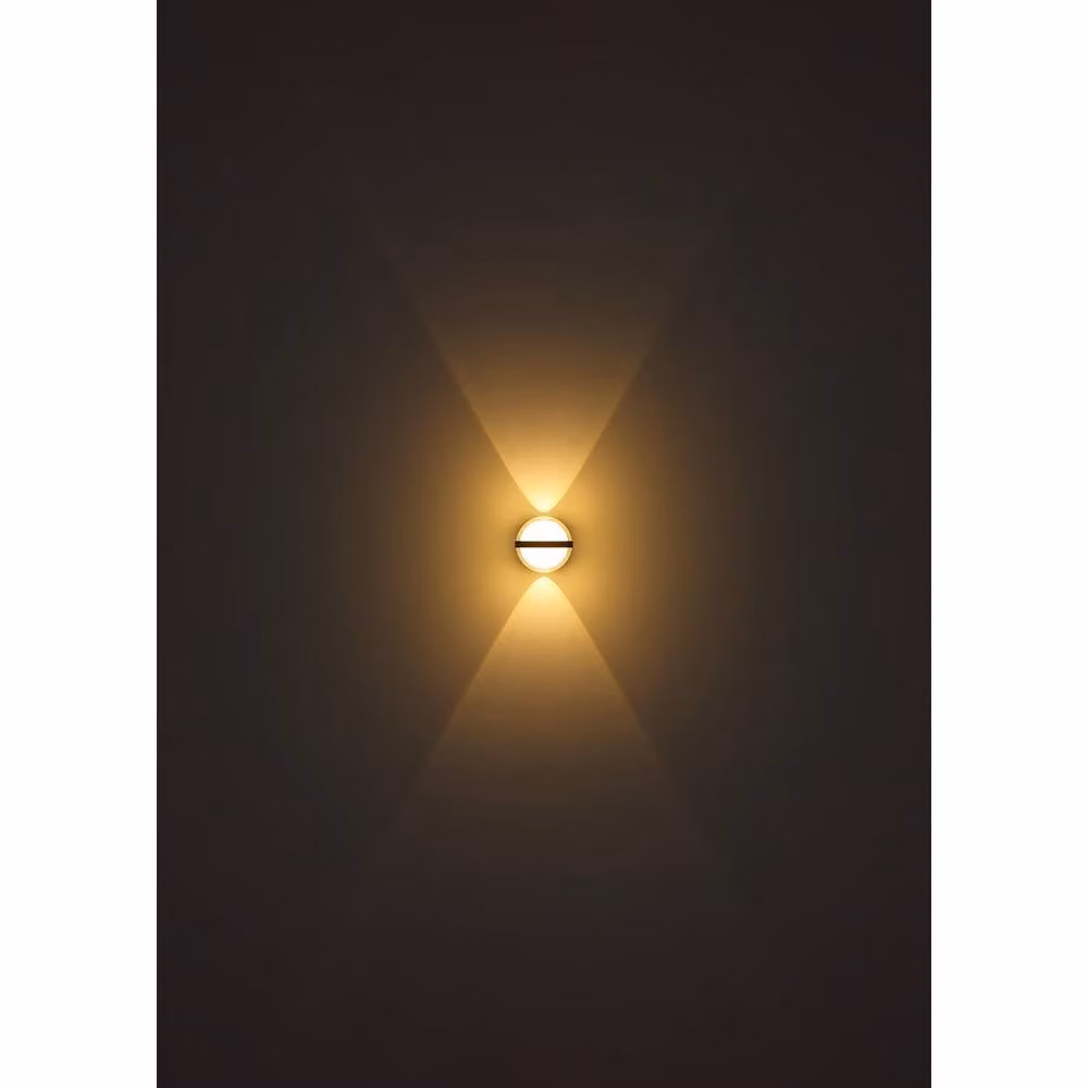 Netlighting Illi Globo Outdoor LED Wall Lamp Anthracite with Warm White Light and Transparent Sphere, IP54 – 5