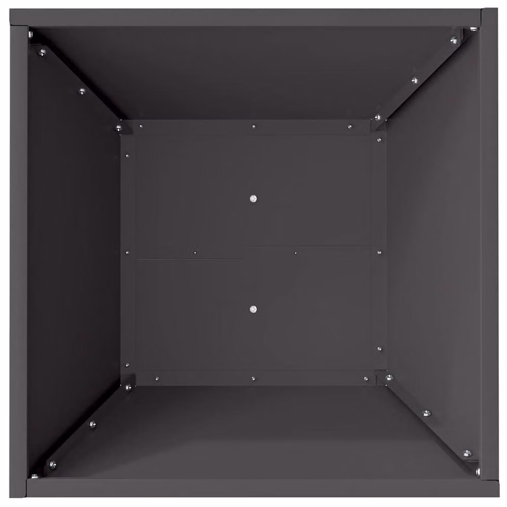 Berkfield Home Modern Garden Bowl Planter in Black Steel, W/D/H: 40 x 40 x 15 cm – 5
