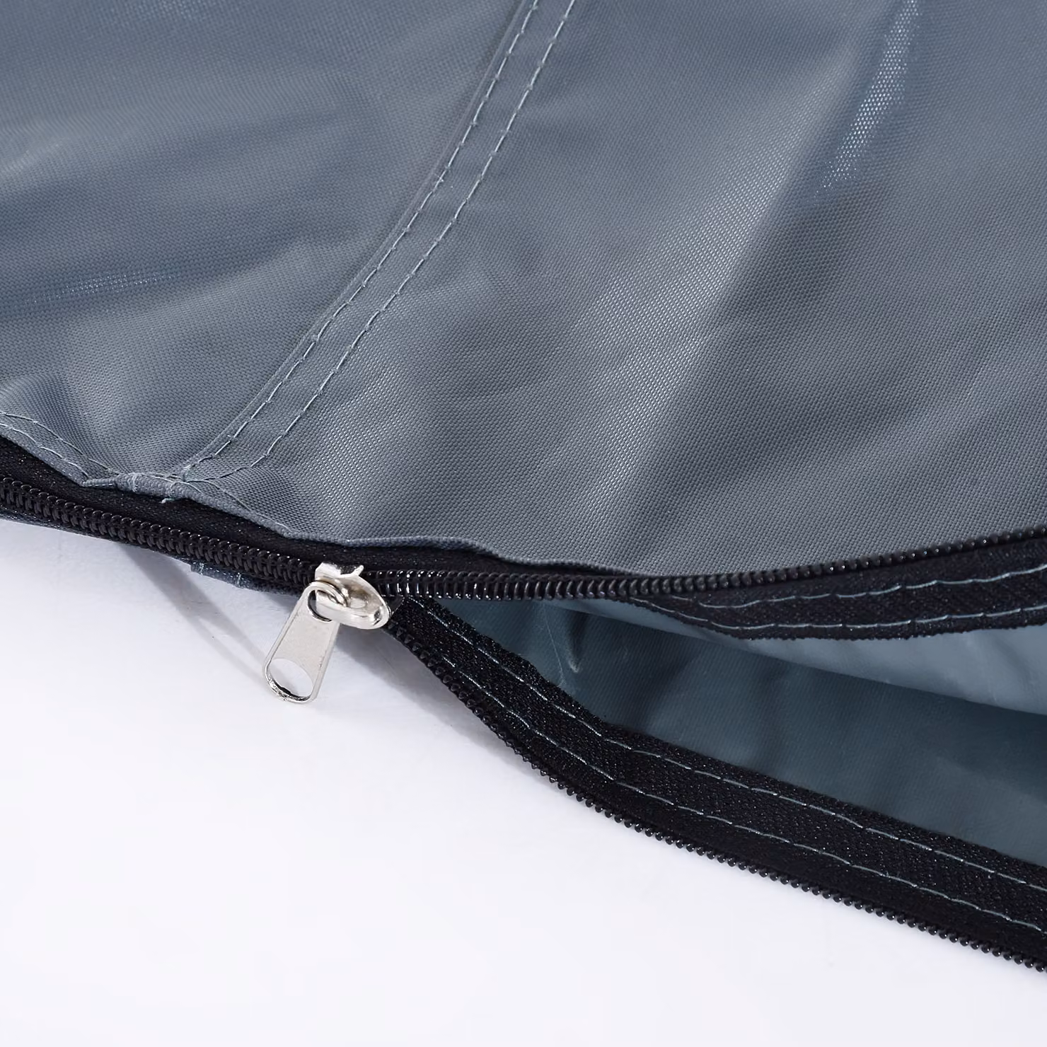 Outsunny Offset Garden Parasol with UV Protection and Waterproof Polyester Cover, Grey – 4