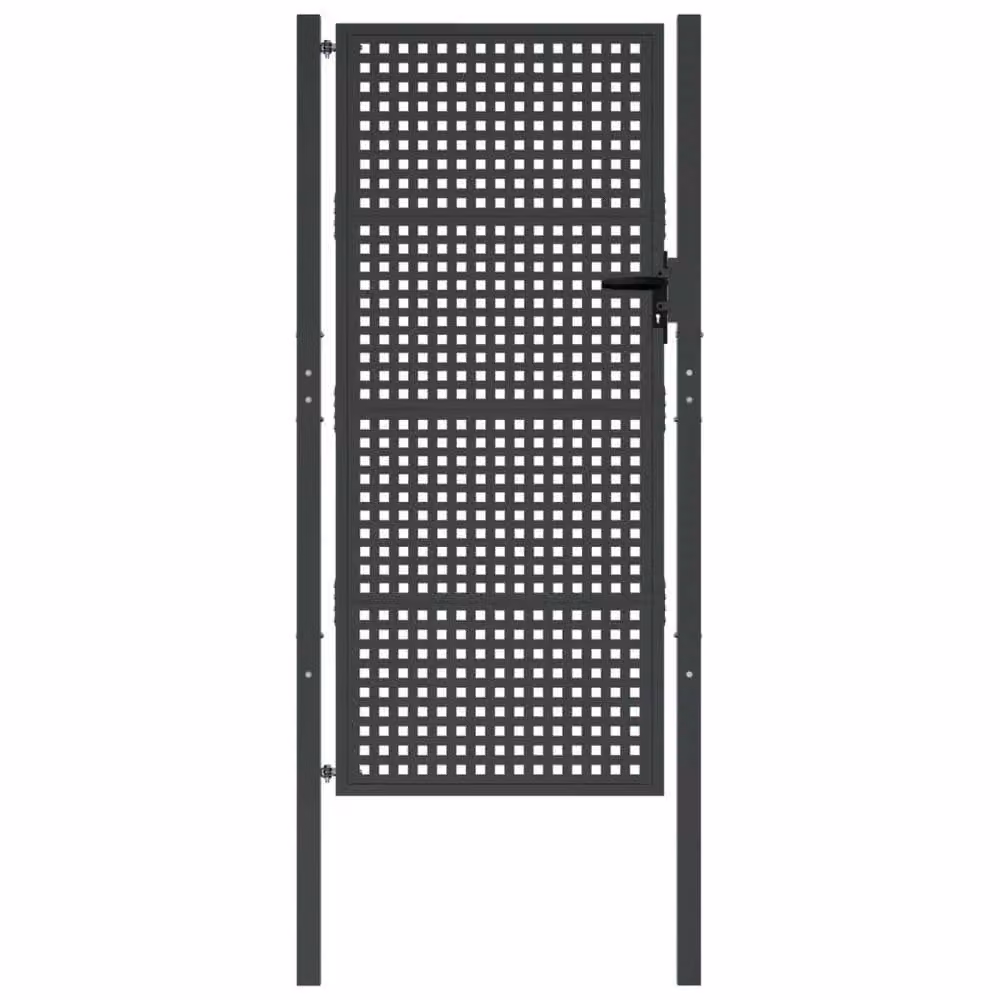 Berkfield Home Steel Wire Mesh Garden Gate in Anthracite, W: 105 cm, H: 250 cm – 3