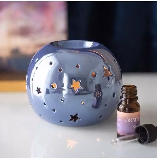 KDMD Purple Iridescent Ceramic Star Oil Burner and Wax Warmer – 1