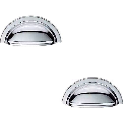 Loops 2 Pack Polished Chrome Cabinet Cup Pull Handles
