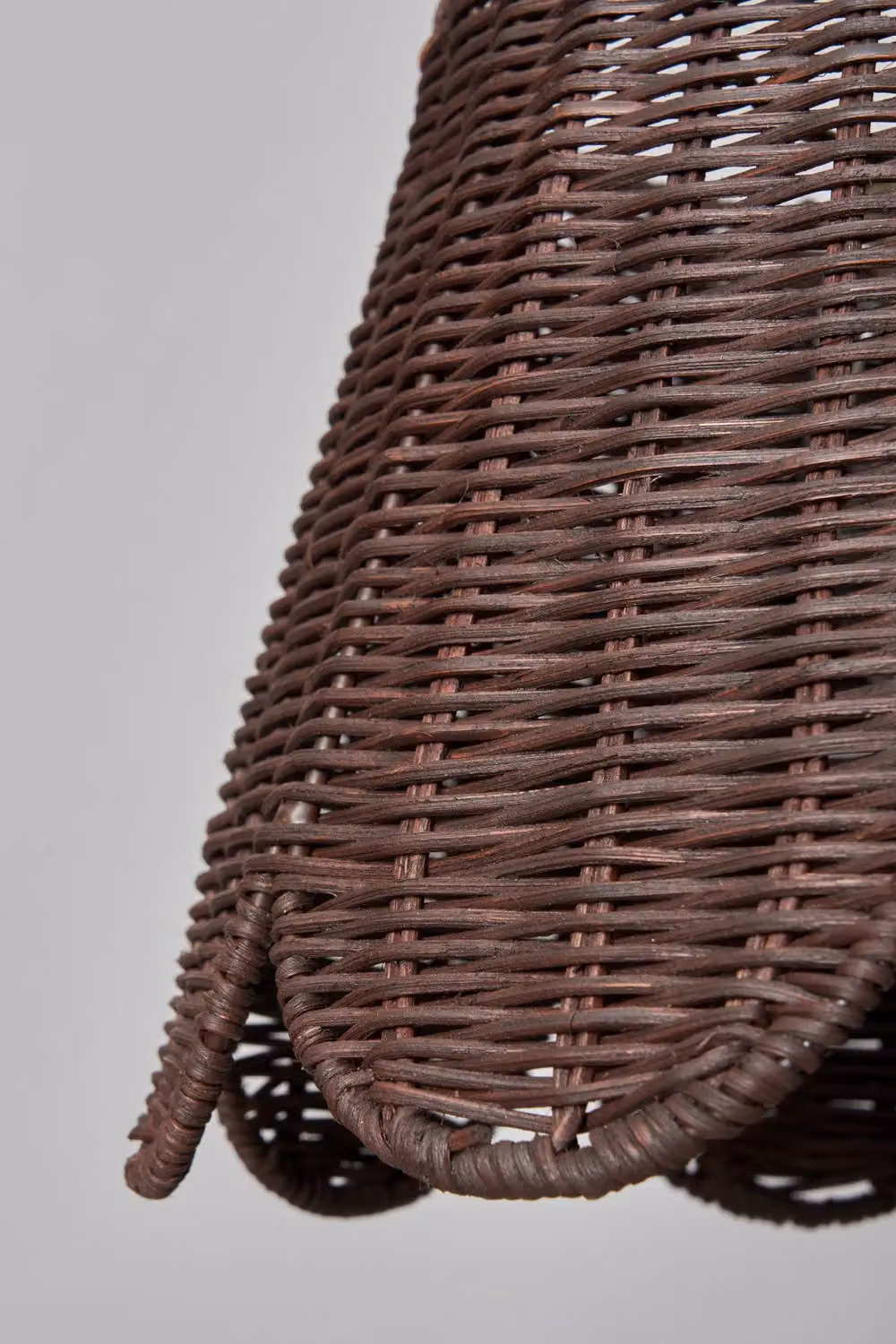 BHS Lighting Kuta Easy Fit Rattan Cone Light Shade in Dark Brown – 2