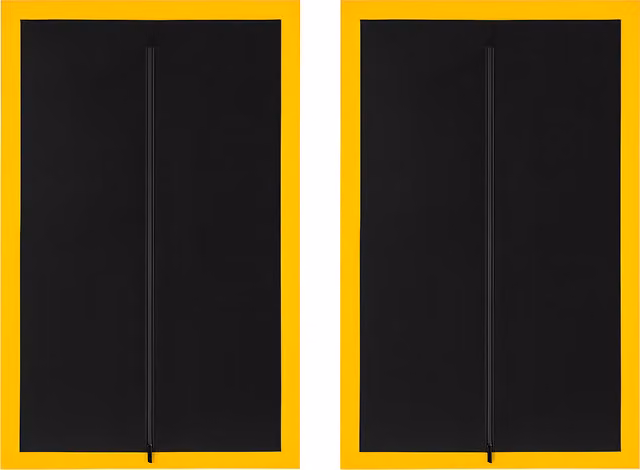 Sola 2-Pack Black Dust-Barrier Doorway Curtains with Double-Sided Zip and Tape-Mount, W/H: 110 x 220 cm – 1