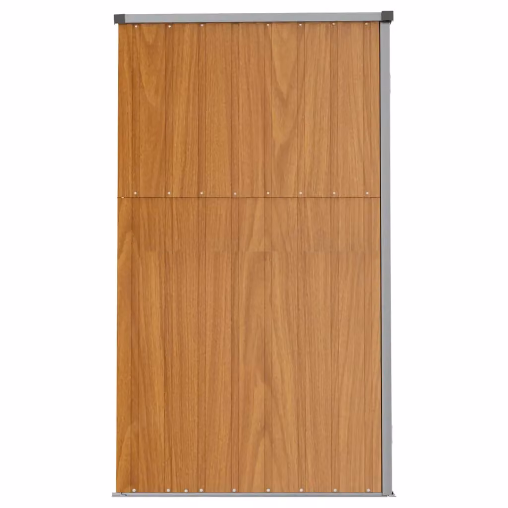 Berkfield Home Brown Galvanised Steel Garden Tool Shed, H x W x D: 161 x 89 x 89 cm – 3