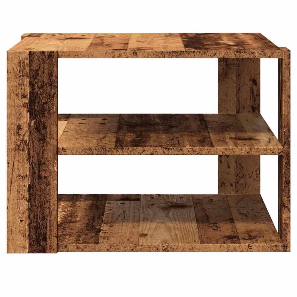 Berkfield Home Durable Square Coffee Table in Brown Old Wood, W/D/H: 58 x 58 x 40 cm – 3