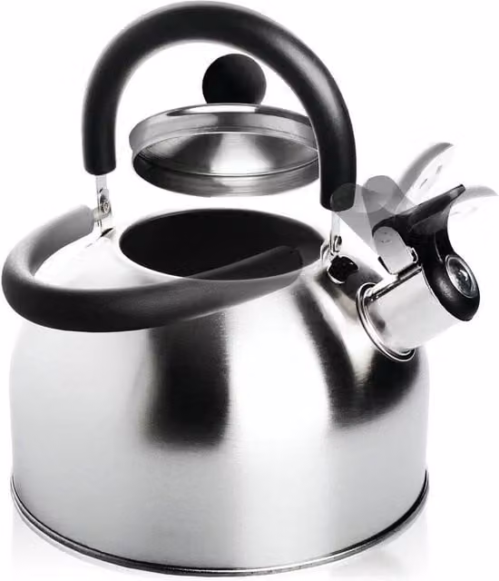 FLAVORA Stainless Steel Whistling Kettle, 2.5L, Silver