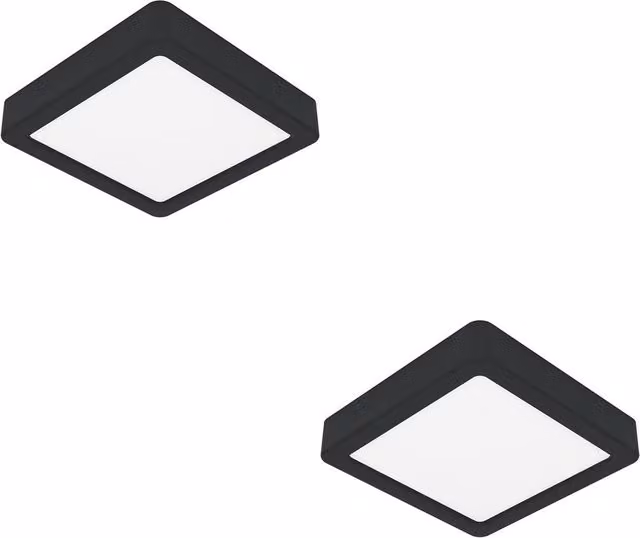 Loops 2 Pack Black Square LED Ceiling Light for Modern Indoor Spaces – 1