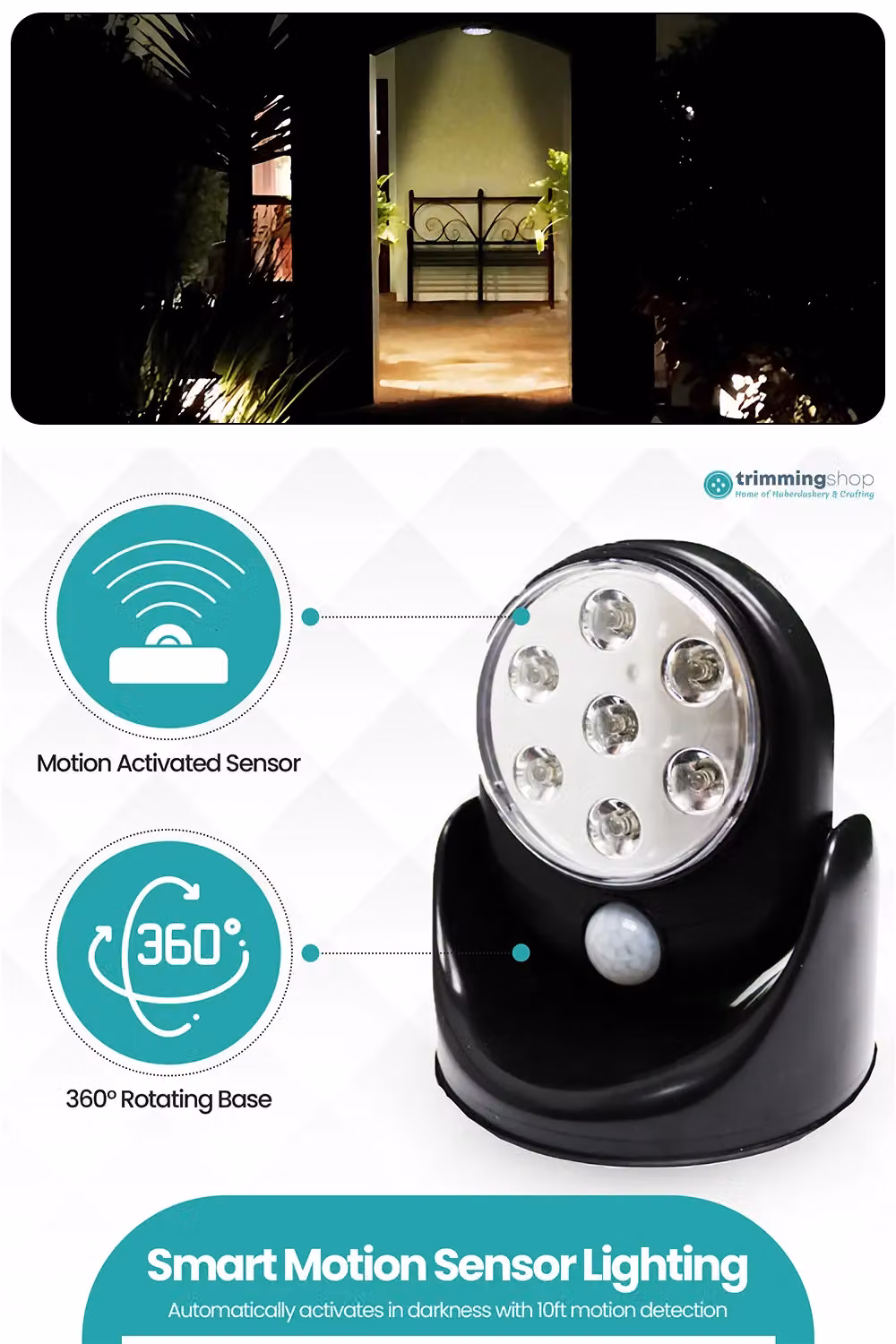 Neel Blue Black Cordless Dummy CCTV Camera with 7 LED Lights and Motion Sensor – 3