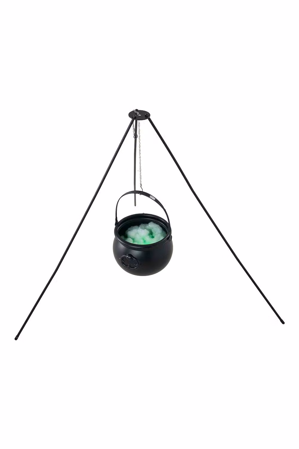 Living and Home Halloween Witch Cauldron on Tripod with Light Strip in Black and Green – 2