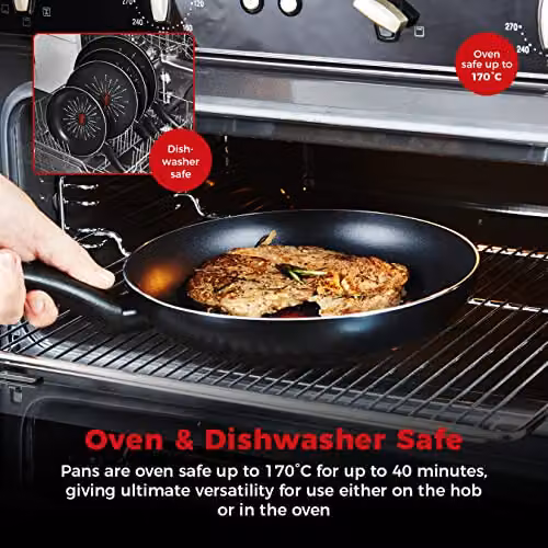 Tower SmartStart Classic 30cm Aluminium Non-Stick Frying Pan, Black – 5
