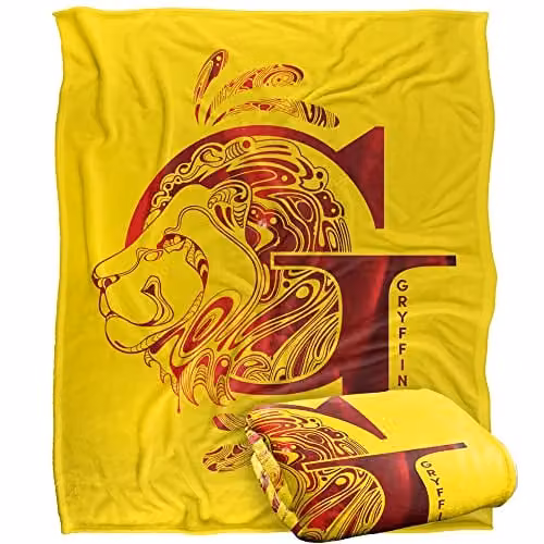 LOGOVISION Harry Potter Gryffindor G Logo Super Soft Fleece Throw Blanket, Multicolour, W: 152 cm, D: 127 cm