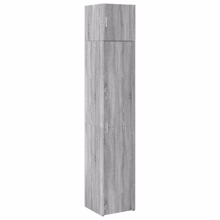 Berkfield Home Slim Wall Mounted Storage Cabinet in Grey Sonoma, W/D/H: 40 x 42.5 x 225 cm