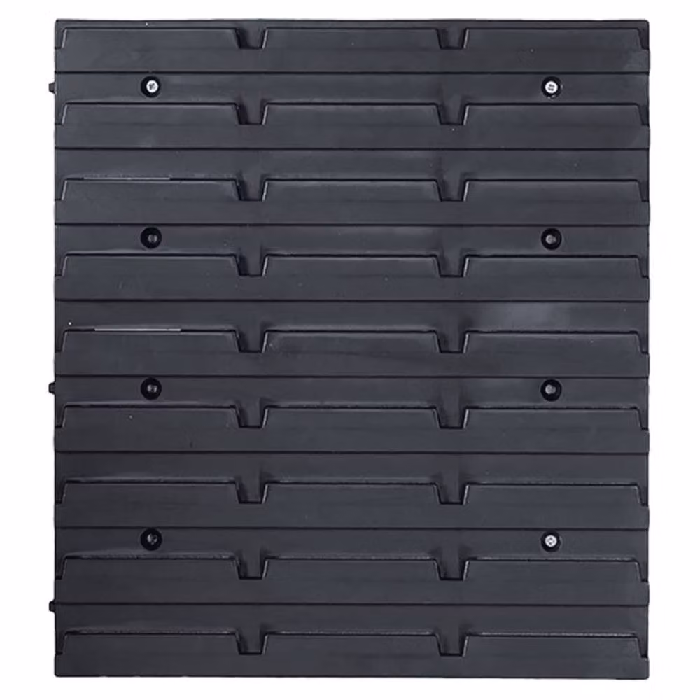 Berkfield Home 103 Piece Stackable Storage Bin Kit with Wall Panels in Red and Black – 2