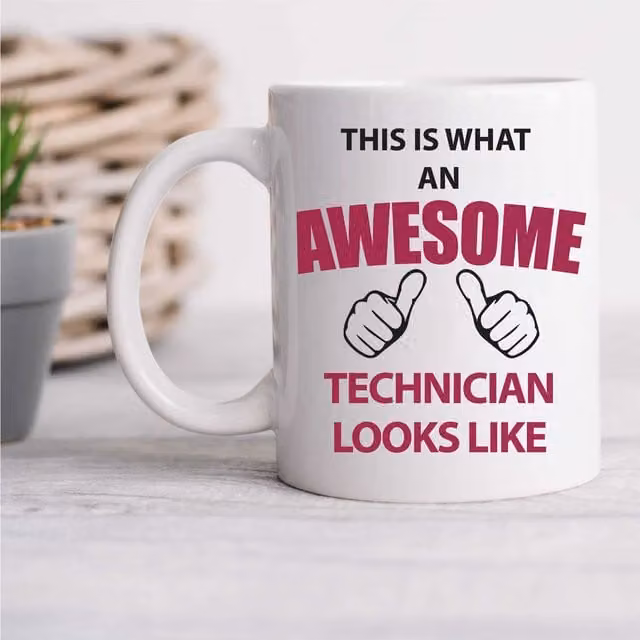 60 Second Makeover Limited This Is What An Awesome Technician Looks Like Ceramic Mug, White, 325 ml