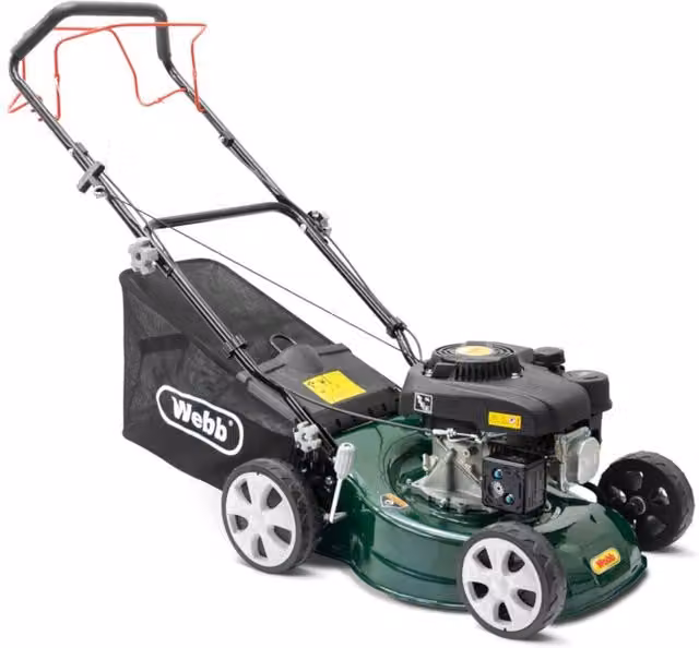 Webb Classic 41cm Self Propel Petrol Rotary Lawnmower in Green with 45L Collector