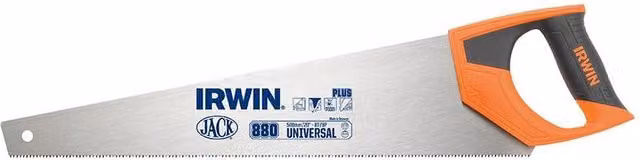 Irwin Jack 880 Un Universal Panel Saw 500mm 8Tpi in Black and Orange