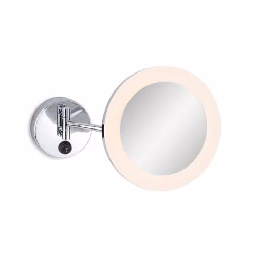 Firstlight Lilly LED Magnifying Mirror Wall Light in Grey and Silver with 3x Magnification IP44