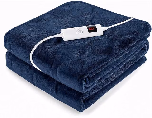 Carmen Fleece Electric Over Blanket in Navy Blue