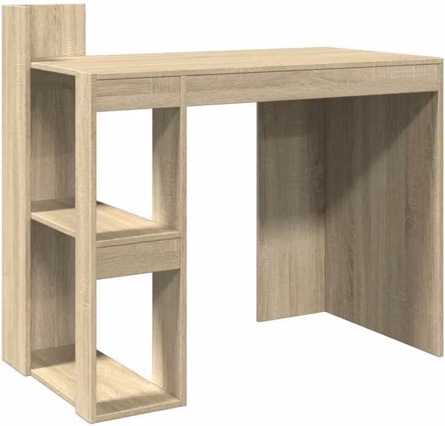 Berkfield Home Office Computer Desk in Sonoma Oak, Light Brown, W/D/H: 103.5 x 56.5 x 94 cm – 1