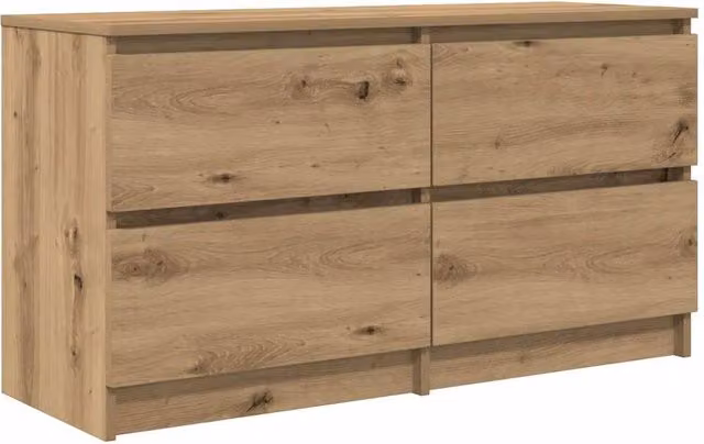 Berkfield Home Artisan Oak TV Cabinet in Brown, W/D/H: 100 x 35 x 54 cm – 1