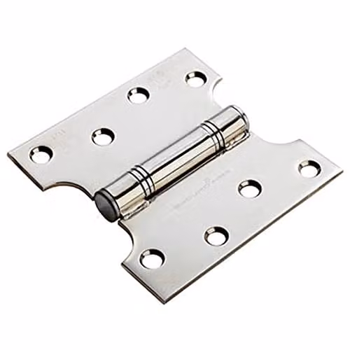 Loops Pair of Bright Stainless Steel Parliament Hinges for Internal Doors, W/D/H: 101.6 x 101.6 x 0.3 cm
