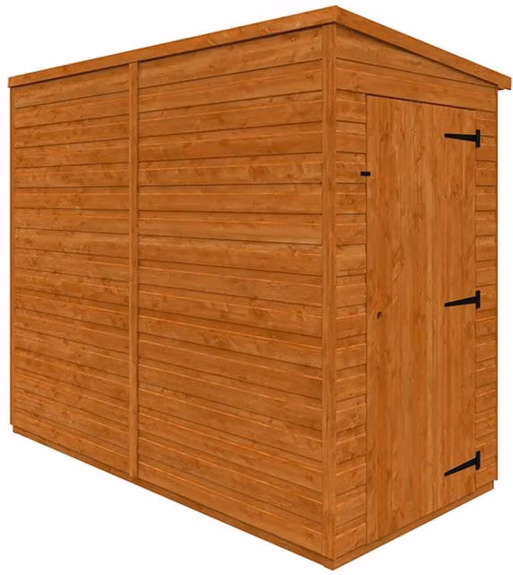 Buttercup Farm 8x4 Flex Pent Windowless 12mm Wood Play House in Burnt Orange, L238.8 x W115 x H203 cm