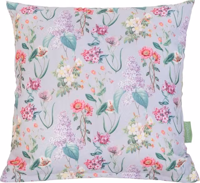 Gardenista Flower Meadow Grey Floral Printed Outdoor Scatter Cushion with Removable Washable Cover
