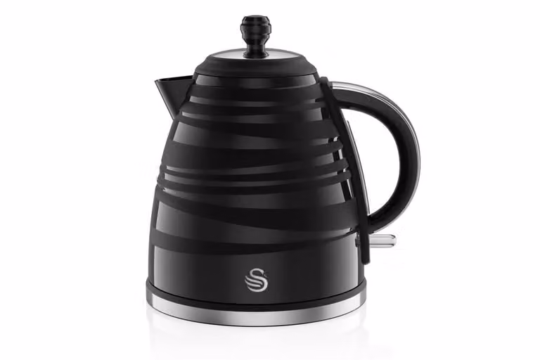 Swan Symphony Collection Kettle and 2 Slice Toaster Set in Black