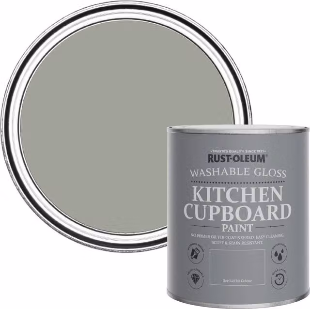 Rust-Oleum Kitchen Cupboard Paint in Gloss Finish, Green, 0.75 l
