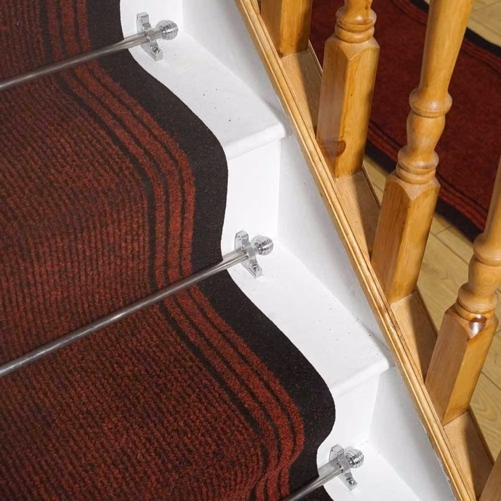 runrug Inca Stair Runner Carpet, Red, W: 80 cm, L: 690 cm – 4