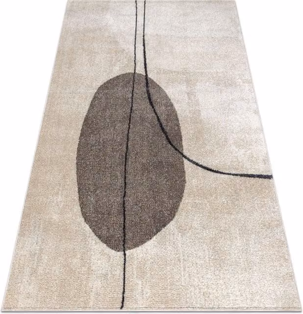 RugsX Fusion Geometric Modern Rug in Yellow, W/D: 120 x 170 cm