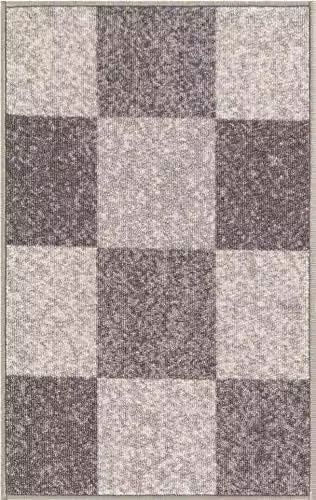 Desire Rugs Grey Graphic Rectangular Non-Slip Washable Doormat, W: 67 cm, L: 220 cm – 3