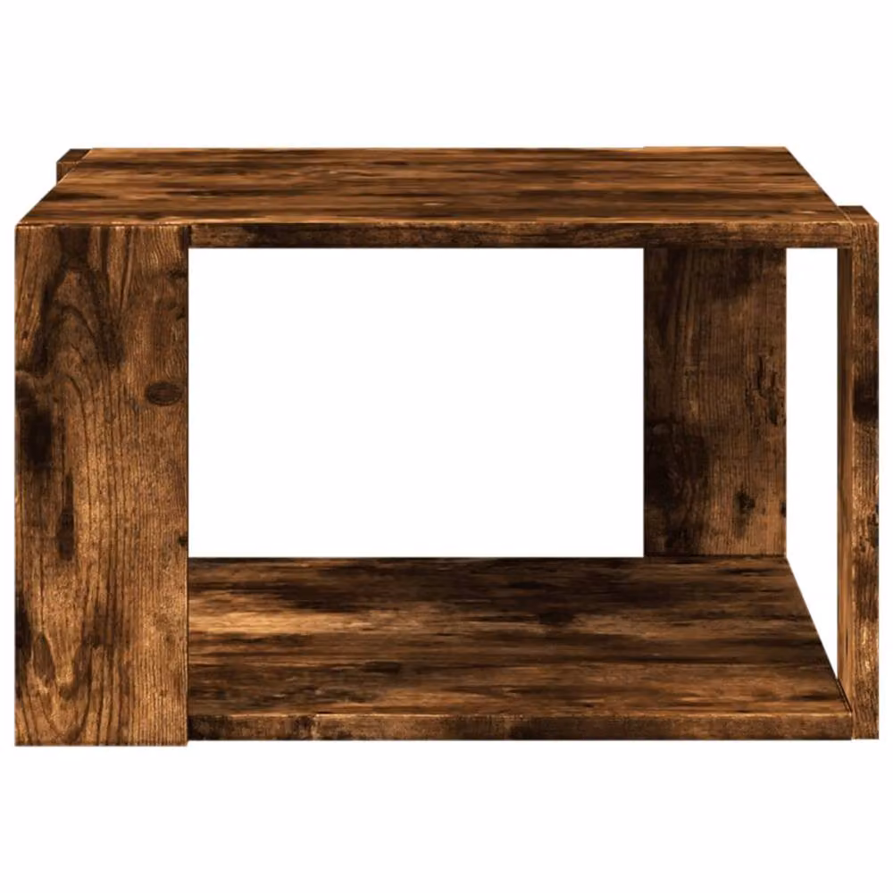 Berkfield Home Decorative Coffee Table in Smoked Oak Brown, W/D/H: 51.5 x 51.5 x 30 cm – 3