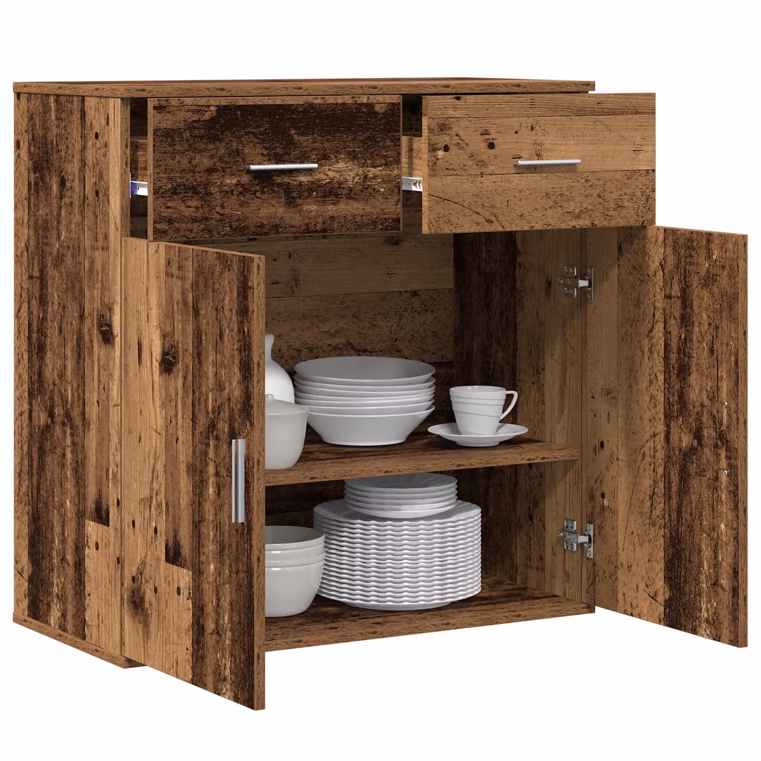 Berkfield Home Modern Sideboard with Drawer and Door in Brown Engineered Wood – 3