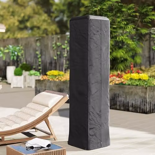 Outsunny Heavy Duty Black Polyester Gas Pyramid Patio Heater Cover – 9