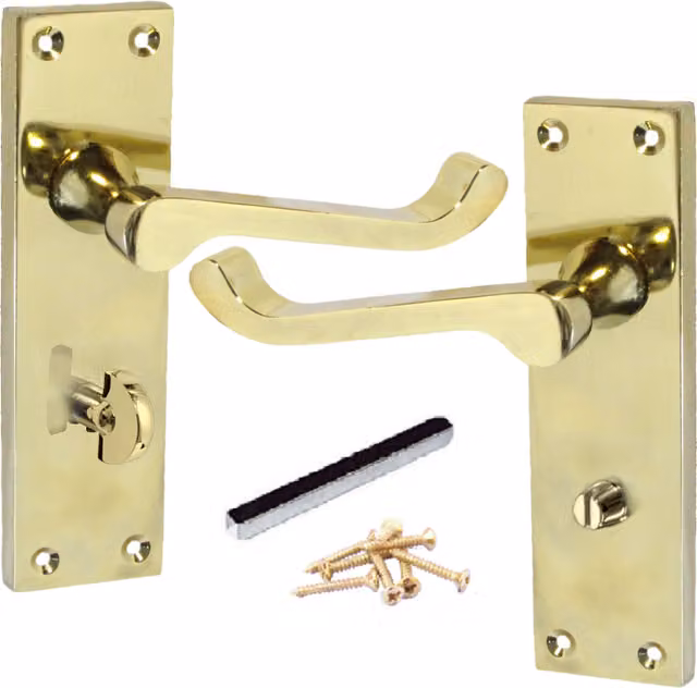 Betley Butterfly Door Handles in Brass and Gold