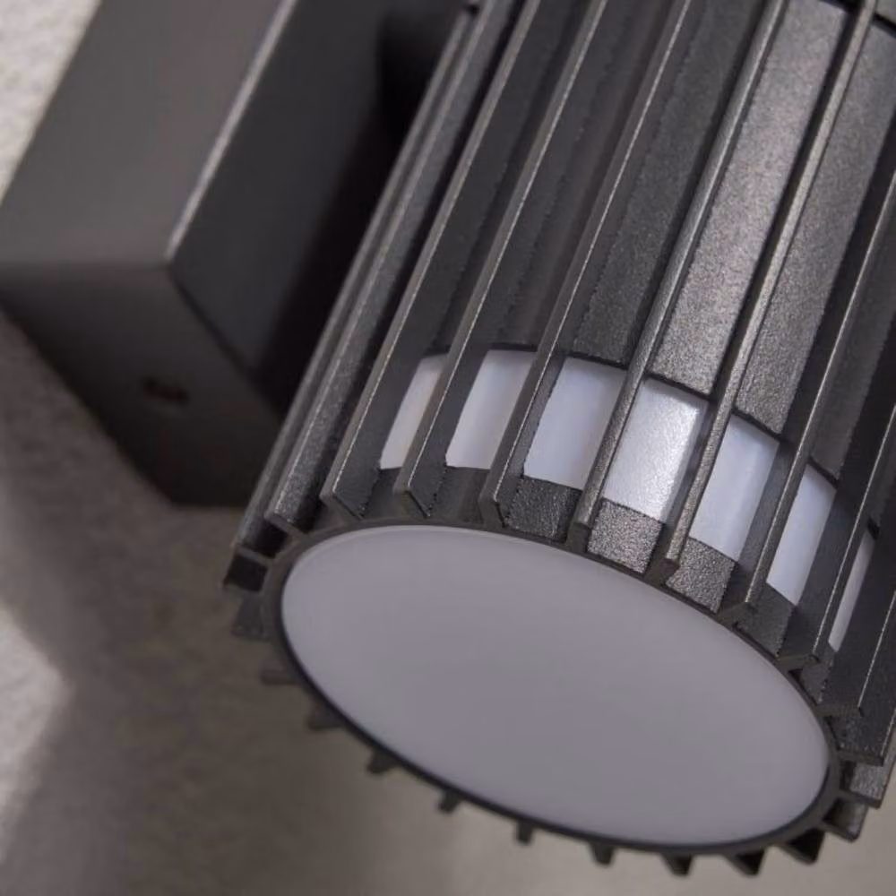 CGC Lighting Lilly Anthracite Dark Grey Ribbed GU10 Down Outdoor Wall Light IP65 – 4