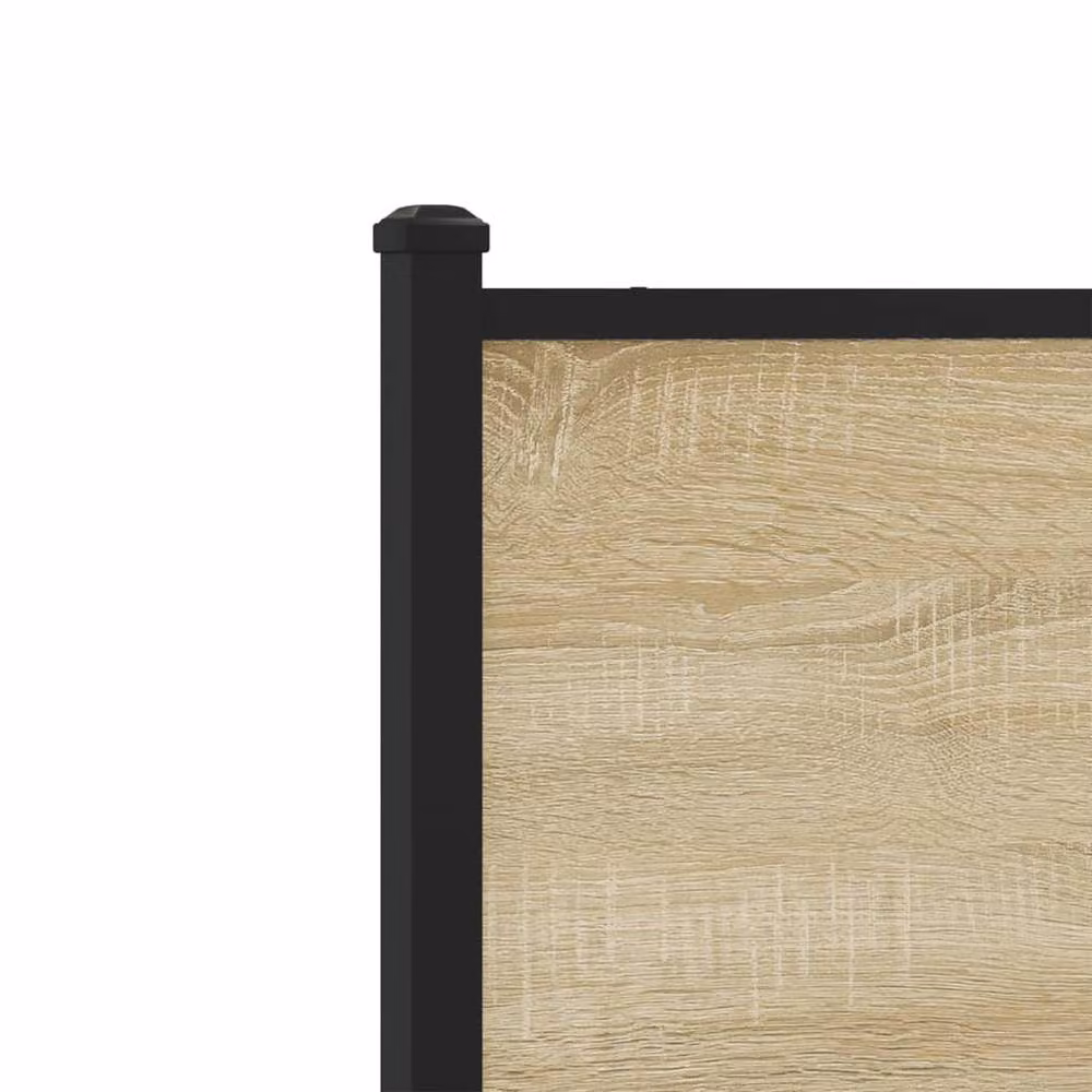 Berkfield Home Metal Bed Frame in Sonoma Oak and Brown, W/D/H: 80 x 200 cm – 6