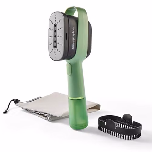 Morphy Richards Vibe Handheld Vertical Garment Steamer with Brush Attachment, Green – 1