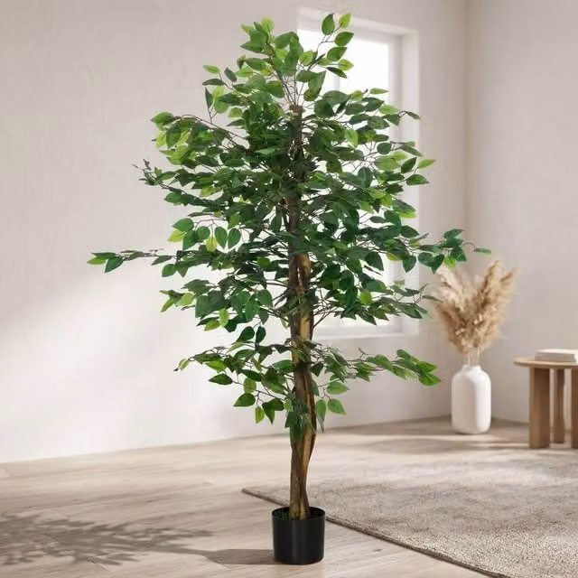 STILVORA Artificial Ficus Tree in Green, Height: 150 cm