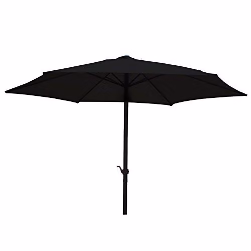 Redwood 2.7 m Wind-Up Parasol with Steel Shaft in Black